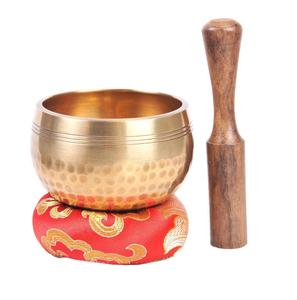 Medium Size Gold Hammered Pure Brass Yoga Singing Bowl Attractive Design Round Shape Bowls Metal <b>Craft</b> - Product Image 5