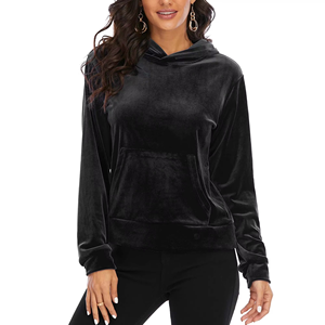 Top meilleur pull à capuche d'hiver ample avec poche kangourou femmes manches longues Collection d'hiver formation vêtements de sport chemise - Product Image 6