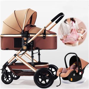 Poussette bébé légère de haute qualité pliable avec porte-gobelet et panier de rangement en un clic pliable en vente - Product Image 4