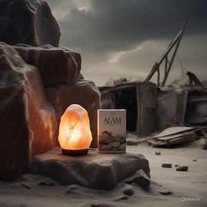 โคมไฟเกลือหิมาลายันธรรมชาติปรับแต่งได้ทุกขนาดของฮวงจุ้ยของตกแต่งบ้านเพลงพีระมิดนางฟ้าที่มีความรักของสัตว์ - Product Image 6