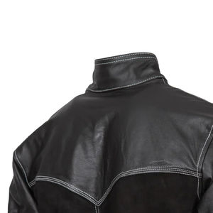 Veste de soudage en cuir suédé Vestes de sécurité au travail en cuir de vachette fendu robuste pour soudeurs Vestes de sécurité - Product Image 4