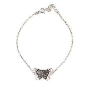 925 Sterling <b>Silver</b> Fashion <b>Cuff</b> <b>Bracelet</b> Elegant Butterfly Design - Product Image 3