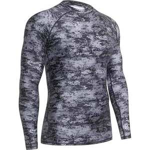 Camiseta Deportiva de Manga Larga para Hombre, Diseño de Camuflaje, Poliéster/Spandex, Cuello Transpirable, Secado Rápido, Antibacteriana - Product Image 4