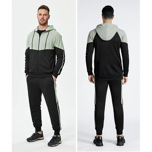 Ensemble de survêtement en polyester pour homme, fermeture éclair, respirant, léger, pour la salle de sport, le jogging, l'athlétisme, décontracté, veste - Product Image 4