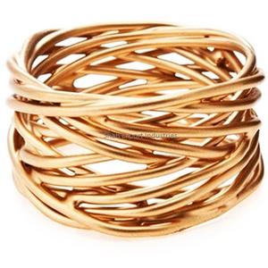 Anneau de serviette en fil métallique Design fantaisie Vaisselle Accessoires décoratifs Anneau de serviette en or royal pour décor de fêtes de mariage - Product Image 3