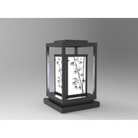 DNT.002.02 Lampe solaire LED de jardin haut de gamme 30W RGBW, corps en aluminium, lumière blanc chaud, contrôle par capteur, durée de vie de 50000 heures, certifiée