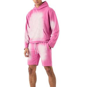 Chándales para hombre, conjuntos cortos personalizados de verano, Unisex, de algodón para hombre, 2 piezas, lavado ácido, conjunto corto, Sudadera con capucha y pantalones cortos, conjunto 2026 - Product Image 2