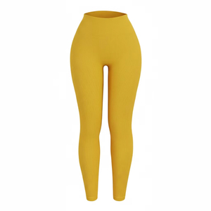 Legging de yoga et de sport pour femmes, taille haute, brillant, à compression, coupe en V, personnalisé, tendance - Product Image 4