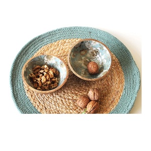 Bol en bois de haute qualité avec émail de travail ensemble de bols en émail de qualité supérieure en bois de mangue fournisseur indien - Product Image 6