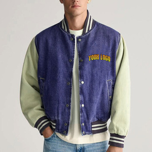 Chaqueta Universitaria de Béisbol Personalizada de Alta Calidad, Impermeable y Resistente al Viento, con Parches de Chenilla de Poliéster/Algodón Bordados - Product Image 4