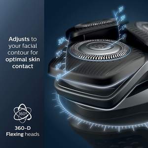 Afeitadora Eléctrica Rotativa para Hombre, Recargable, de Triple Cuchilla, Impermeable IPX7, Lavable, Inalámbrica, para Afeitar el Cuerpo, Alemana - Product Image 5