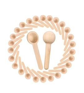 Mini cucharas de madera pequeñas a granel para cocina, condimentos, especias, café, miel, té, almacenamiento de azúcar - Product Image 1