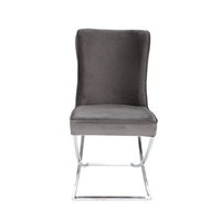 Chaise de salle à manger de luxe pour la maison et le restaurant avec pieds chromés Rembourrage de haute qualité Design moderne pour la cuisine et le bar