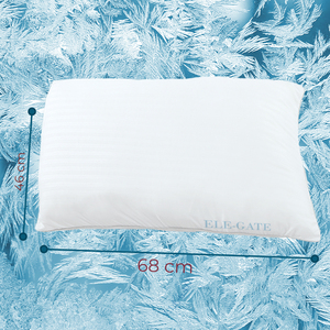 Set 2 Queen Size Modern Rectangular Pillows 50% Polyester 50% Cotton 50% <b>Memory</b> <b>Foam</b> Filling Medium Firmness Comfortable Neck - Product Image 4