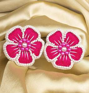 Pendientes Bordados a Mano con Cuentas y Lentejuelas Cutdana, Pendientes de Cuentas para Mujer, Joyería Festiva para Fiestas al Mejor Precio - Product Image 4