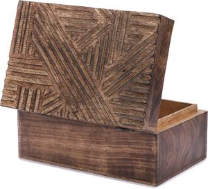 Joyero de madera de diseño único para mujeres para almacenamiento de joyas y regalos de cumpleaños empaquetados - Product Image 4