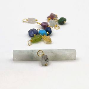 Pendentif en diamant Herkimer brut naturel 8-10mm pierre précieuse conception minimaliste de pierre de naissance d'avril pour la fabrication de bijoux ou de cadeaux - Product Image 1