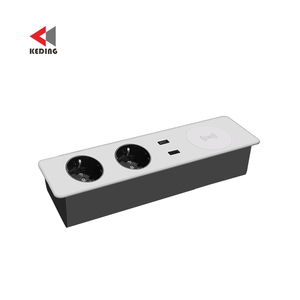 Enchufes Eléctricos Empotrados de Sobremesa, Tomas de Corriente EU, Regleta de Enchufes, Cargador Inalámbrico, Altavoz, Cable de Extensión con Carga Rápida USB para Teléfono - Product Image 5