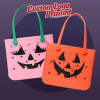 Bolsa de EVA Resistente con Logotipo Personalizado, Artículos Esenciales para Halloween, Sin BPA, Color Sólido, Impermeable, Bolsa de Goma, Cesta de Regalo para Niños, Fiesta
