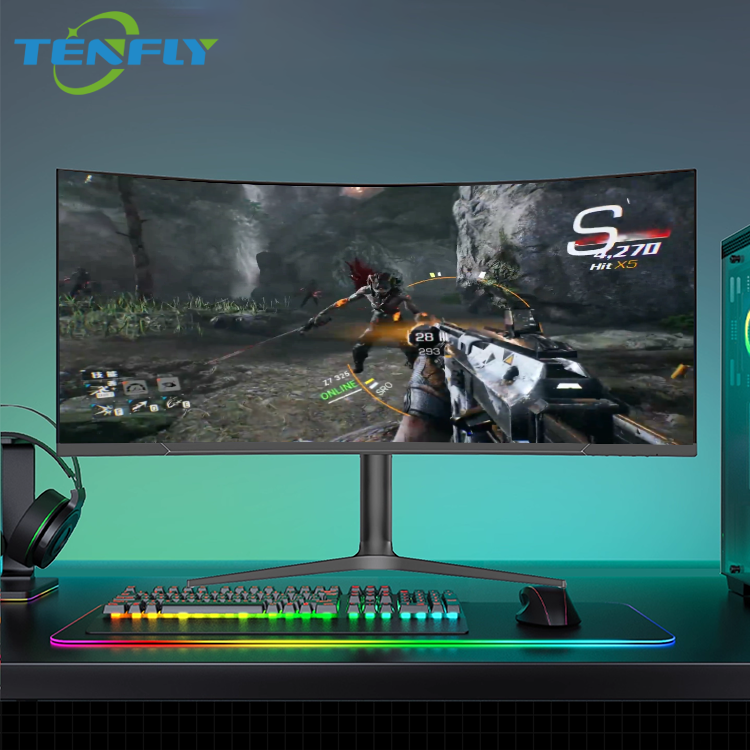 TENFLY завод 34 дюймов 165 Гц игровой ПК монитор ЖК-компьютер настольный СВЕТОДИОДНЫЙ изогнутый игровой монитор 180 Гц 3440*1440P