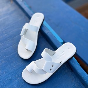 Chanclas negras para mujer, sandalias marrones de cuero genuino hechas a mano, chanclas - Product Image 5