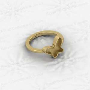 Novedad: Anillo de Plata de Ley 925 con Engaste de Bisel de 11x13mm, Diseño de Mariposa, para Guardar Leche Materna, Joyería Personalizada con Baño de Plata - Product Image 3