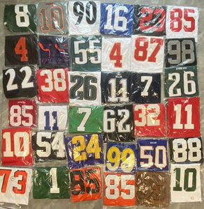 Maillot d'entraînement de football américain personnalisé, rouge, en maille, col en V, manches courtes, respirant, antibactérien, léger - Product Image 6