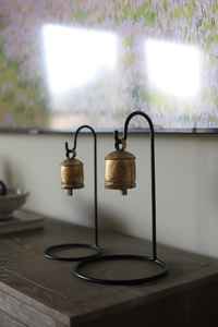 Faroles rústicos de madera y hierro negro - Product Image 5