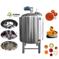 Cuve de mélange automatique en acier inoxydable de 1000 L avec agitateur à moteur CC pour revêtement en poudre et usine de fabrication cosmétique