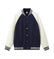 Veste universitaire de haute qualité Fermeture éclair Broderie sur le devant Design respirant Coupe-vent Veste d'hiver Livraison rapide