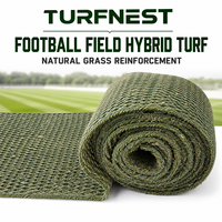 Gazon hybride Turfnest pour terrains de football professionnels, renforcement en maille pour gazon naturel, rouleau vert personnalisé jusqu'à 4 m de largeur
