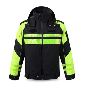 Chaquetas de seguridad de invierno reflectantes de alta visibilidad para hombre, a prueba de frío, a prueba de viento, ligeras, gruesas, ropa de trabajo, Mangas de poliéster - Product Image 2