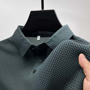 เสื้อโปโลผ้าฝ้ายสลิมฟิตสำหรับผู้ชายเสื้อประกอบเกรดสูงปกครึ่งแขนเสื้อลำลองแนวธุรกิจคลาสสิก - Product Image 6