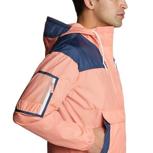 Veste coupe-vent sur mesure de haute qualité pour hommes veste coupe-vent à capuche avec fermeture éclair nouveau design fabricant professionnel - Product Image 5