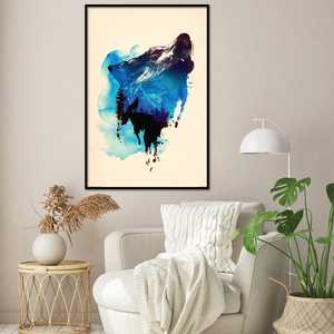 Retrato de Lobo de Robert Farkas, Pintura al Óleo Moderna sobre Porcelana de Cristal, Impresión Digital para Decoración del Hogar - Product Image 3