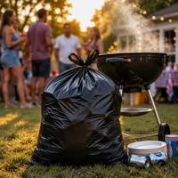 Sacs poubelles jetables thermoscellables prêts pour la personnalisation, imprimés en héliogravure, en PE, marque HONGLI, certifiés REACH pour usage domestique