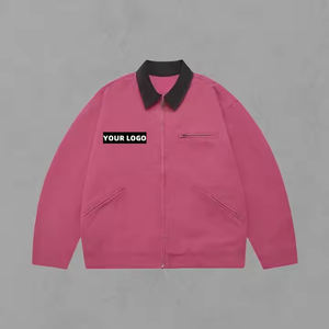 Veste universitaire personnalisable 2025 pour hommes en toile 100% coton teint en fil Service OEM - Product Image 1