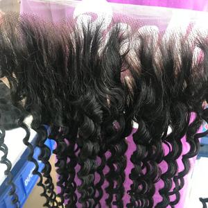 Cheveux humains vierges 100% bruts vietnamiens Cheveux frontaux bouclés profonds - Product Image 1