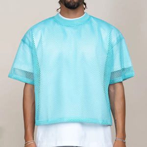 Maillot de football américain classique personnalisé en maille de sublimation respirante manches courtes taille plus protection UV - Product Image 3