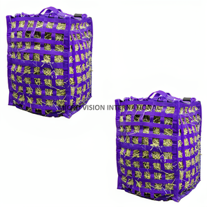 Hoge Kwaliteit Vier Zijdige Slow Feed Paard Hooi Tas Kleurrijk Canvas Nylon <span class=keywords><strong>2</strong></span> Inch Vierkante Openingen Dressuur Zadel Conform - Product Image 3