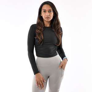 Sculpt Ribbed Yoga <b>Crop</b> <b>Top</b> - Product Image 1