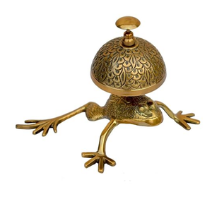 Campana de Escritorio Moderna de Latón Pulido Dorado - Proveedor de Tamaños Personalizados para Decoración del Hogar y Oficina, Mostradores de Hotel - Product Image 1