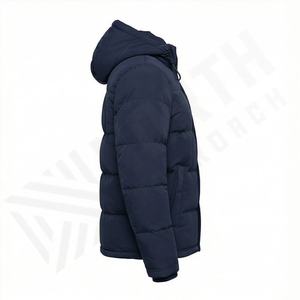 Veste d'hiver pour homme personnalisée, chaude, à capuche, longue, matelassée, parka, doudoune, thermique, coupe-vent, isolée, décontractée - Product Image 3