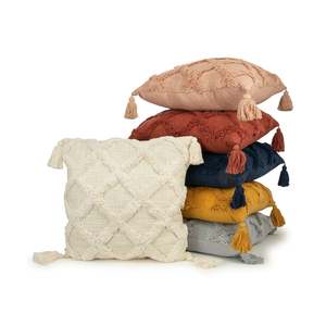 Funda de cojín de algodón con forma de diamante multicolor, fundas de almohada y fundas de cojín - Product Image 1