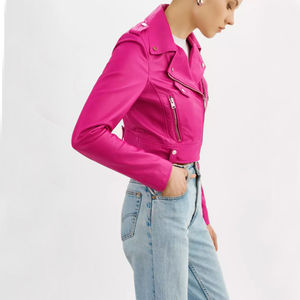 Chaquetas de Cuero de Diseño Superior Personalizadas para Mujer, Estilo Nuevo, con Cierre, Impermeables, Transpirables, Informales, para Invierno - Product Image 4