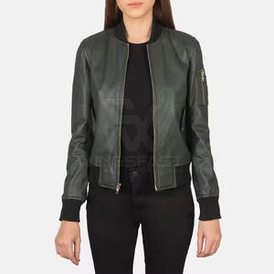 Vêtements de mode Veste en cuir pour femmes Veste en cuir véritable avec logo personnalisé de haute qualité - Product Image 1