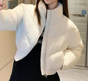 Chaqueta de invierno al por mayor informal personalizada, chaqueta acolchada elegante con cuello vuelto para mujer, chaqueta acolchada al por mayor de alta calidad - Product Image 3