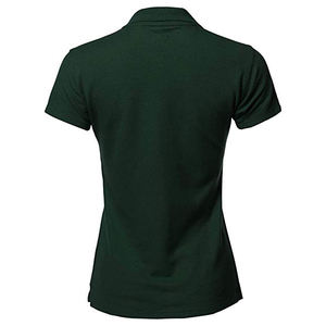 Verano Casual mujer Polo cuello manga corta tejido transpirable verano camiseta blusa Slim Stretch moda fina camisa solapa Top - Product Image 4