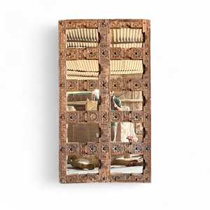 Rustic Carved Wood <b>Mirror</b> <b>Frame</b> Handmade Design Style - Product Image 5