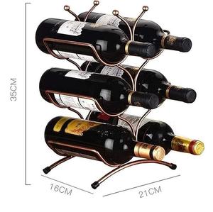 High Quality <b>Wine</b> Holders Stands Tabletop Copper Modern Wire <b>Cabinet</b> <b>Wine</b> <b>Rack</b> Hexagon Metal <b>Wine</b> Bottles <b>Rack</b> - Product Image 5